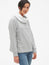 Faux-Fur Lined Funnel-Neck Pullover Sweatshirt